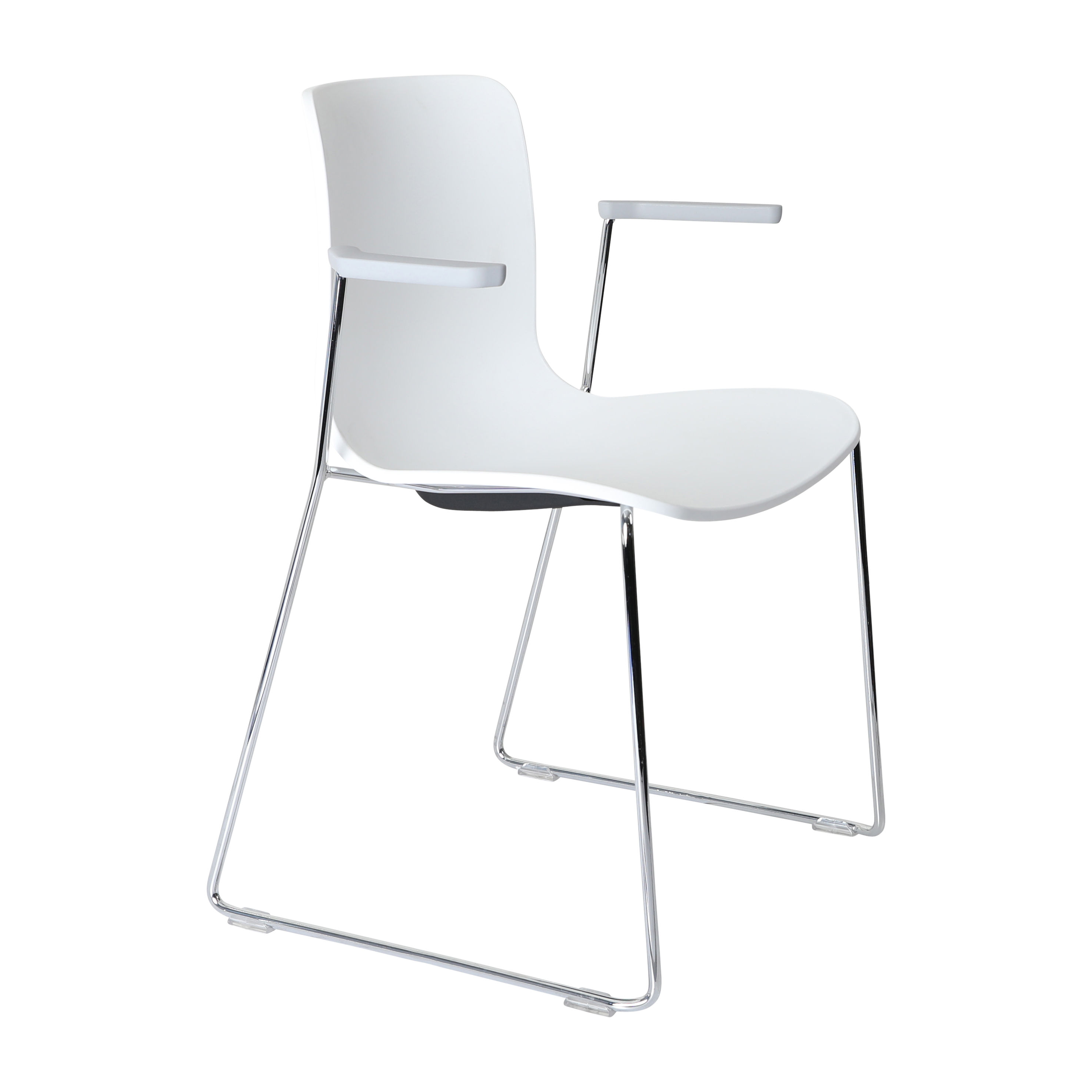 Acti Armchair (White / Sled Base Arms)